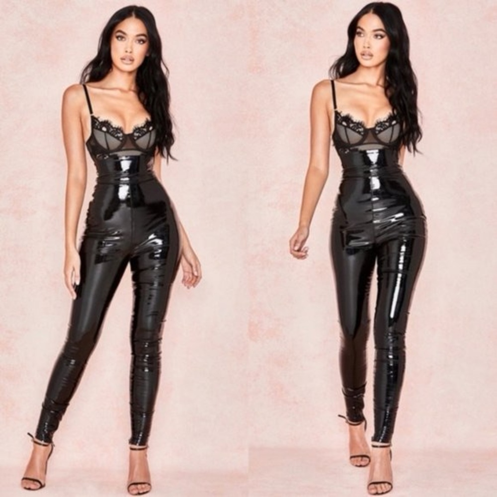 HOUSE OF CB | Black Patent Leather Pants